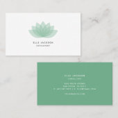 Minimalistische, einfache grüne Blume Visitenkarte (Vorne/Hinten)