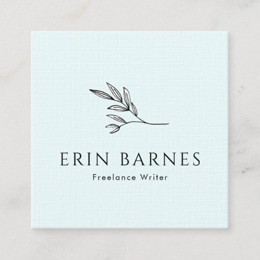 Minimalistische, einfache Hand gezogene Baumzweig Quadratische Visitenkarte (Vorderseite)