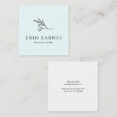 Minimalistische, einfache Hand gezogene Baumzweig Quadratische Visitenkarte (Vorne/Hinten)