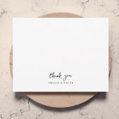 Minimalistische, einfache, handgeschriebene Skript Dankeskarte