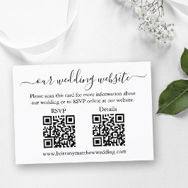 Minimalistische Einfache Hochzeit 2 QR UAWG Detail Begleitkarte