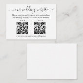 Minimalistische Einfache Hochzeit 2 QR UAWG Detail Begleitkarte (Vorne/Hinten)