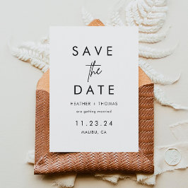 Minimalistische einfache Hochzeit ohne Foto speich Save The Date