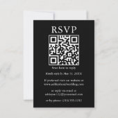 Minimalistische einfache Hochzeit QR Black UAWG Karte (Vorderseite)