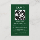 Minimalistische einfache Hochzeit QR Foto Green UA Begleitkarte (Vorderseite)
