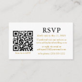 Minimalistische einfache Hochzeit QR Gold UAWG Begleitkarte (Vorderseite)