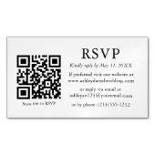 Minimalistische Einfache Hochzeit QR UAWG 25 Magne Magnetische Visitenkarte (Vorderseite)