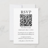Minimalistische einfache Hochzeit QR UAWG Black an Karte (Vorderseite)