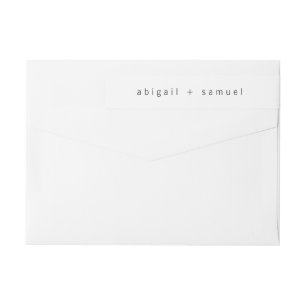 Minimalistische einfache Hochzeit-Rücksendeadresse