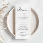 Minimalistische Einfache Hochzeitkarte Menükarte<br><div class="desc">Diese Minimalistische All In One Collection wurde speziell für Hochzeitsmenüs konzipiert und zeichnet sich durch ein übersichtliches und einfaches Layout mit klassischem Schriftart aus. Für eine erweiterte Anpassung dieses Designs, z.B. das Ändern des Layouts, des Schriftartes oder der Textgröße, klicken Sie bitte auf den obigen Button "KENNEN". Bitte kontaktieren Sie...</div>