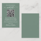 Minimalistische einfache Hochzeitsseite QR Seite G Begleitkarte (Vorne/Hinten)