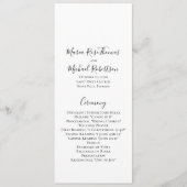 Minimalistische Einfache Hochzeitsvorlage Programm (Vorderseite)