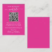 Minimalistische einfache Hochzeitwebsite QR Hot Pi Begleitkarte (Vorne/Hinten)
