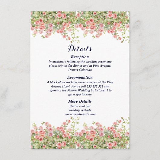 Minimalistische einfache Hübsche Blätter Zweige Ho Begleitkarte (Vorderseite)