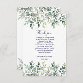 Minimalistische einfache Hübsche Blätter Zweige Ho Dankeskarte (Vorne/Hinten)