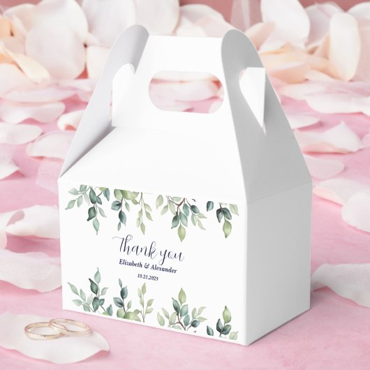 Minimalistische einfache Hübsche Blätter Zweige Ho Geschenkschachtel (Hochzeit)