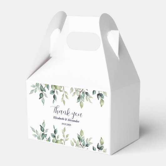 Minimalistische einfache Hübsche Blätter Zweige Ho Geschenkschachtel (Vorderseite)