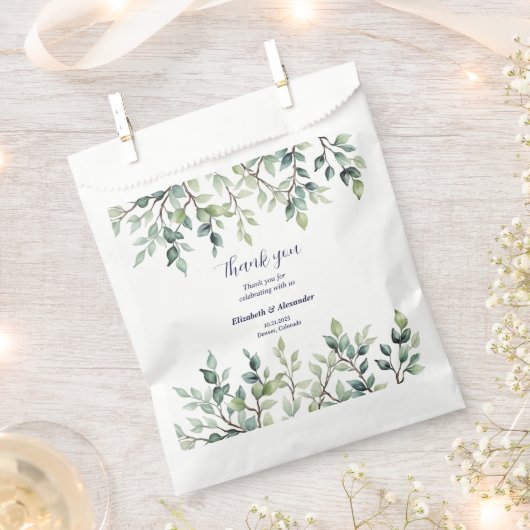 Minimalistische einfache Hübsche Blätter Zweige Ho Geschenktütchen (Ausgeschnitten)