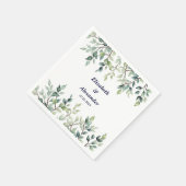 Minimalistische einfache Hübsche Blätter Zweige Ho Serviette (Ecke)