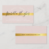 MINIMALISTISCHE, einfache Imitate Goldstreifen Visitenkarte (Vorne/Hinten)