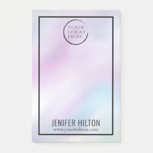 Minimalistische, einfache irisierende holografisch post-it klebezettel