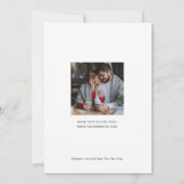 Minimalistische Einfache Kalanderhochzeit speicher Save The Date (Rückseite)