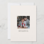 Minimalistische Einfache Kalanderhochzeit speicher Save The Date (Rückseite)