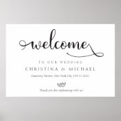 Minimalistische Einfache Kalligrafie Begrüßungszei Poster (Vorne)