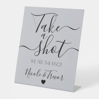 Minimalistische einfache Kalligrafie-Hochzeit Take Sockelschild