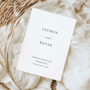 Minimalistische einfache klassische Save-the-Date- Einladung