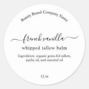 Minimalistische einfache Kosmetik-Körperprodukt-Et Runder Aufkleber