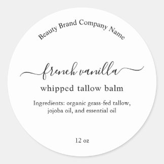 Minimalistische einfache Kosmetik-Körperprodukt-Et Runder Aufkleber