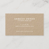 Minimalistische einfache Kraft-Business-Card Visitenkarte (Rückseite)