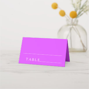 Minimalistische einfache lila Baby Shower Platzkar Platzkarte