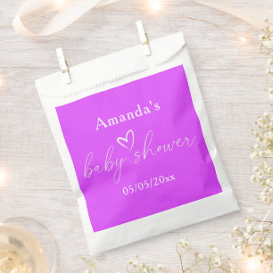 Minimalistische einfache lila Babyparty Geschenktütchen
