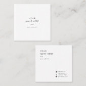 Minimalistische einfache moderne quadratische visitenkarte (Vorne/Hinten)