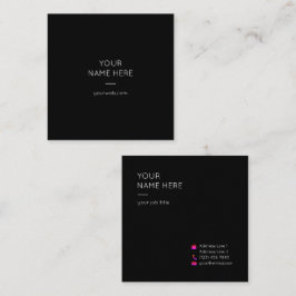 Minimalistische einfache moderne quadratische visitenkarte