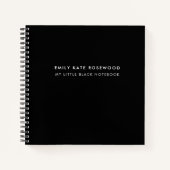 Minimalistische einfache Monogramm Name mein klein Notizblock (Vorderseite)