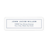 Minimalistische einfache Navy-Square-Grenze (Vorne)