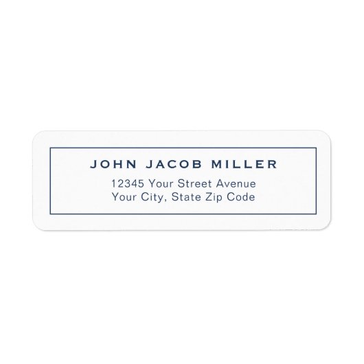 Minimalistische einfache Navy-Square-Grenze (Vorne)