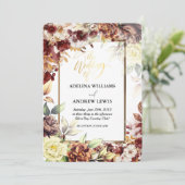 Minimalistische einfache Niedliche Rose Gold Frame Einladung (Stehend Vorderseite)