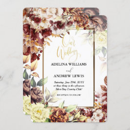 Minimalistische einfache Niedliche Rose Gold Frame Einladung