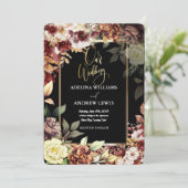 Minimalistische einfache Niedliche Rose Gold Frame Einladung (Stehend Vorderseite)