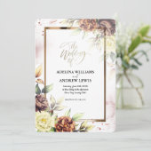 Minimalistische einfache Niedliche Rose Gold Frame Einladung (Stehend Vorderseite)