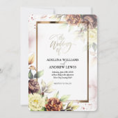 Minimalistische einfache Niedliche Rose Gold Frame Einladung (Vorderseite)