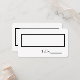 Minimalistische, einfache Personalisierte Hochzeit Platzkarte