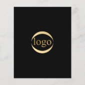 Minimalistische einfache Preisliste Elegantes Schw Flyer (Hinten)