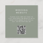 Minimalistische einfache QR Code Hochzeitswebsite Begleitkarte (Vorderseite)