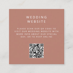 Minimalistische einfache QR-Code-Hochzeitswebsite Begleitkarte
