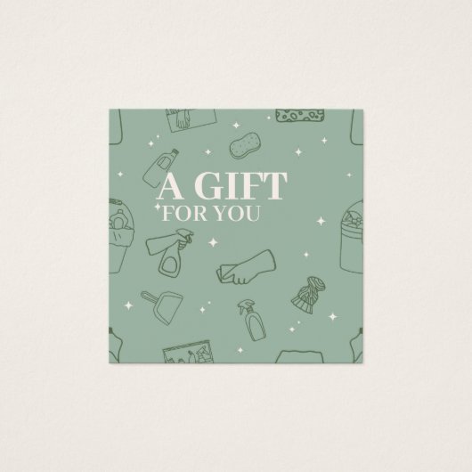 Minimalistische einfache Reinigung von grünem Crem (Vorderseite)